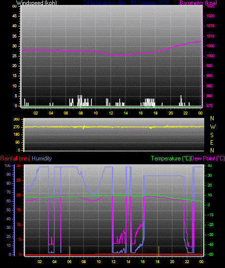 24 Hour Graph for Day 13